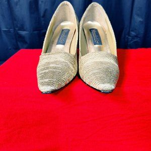 Shimmering gold heels